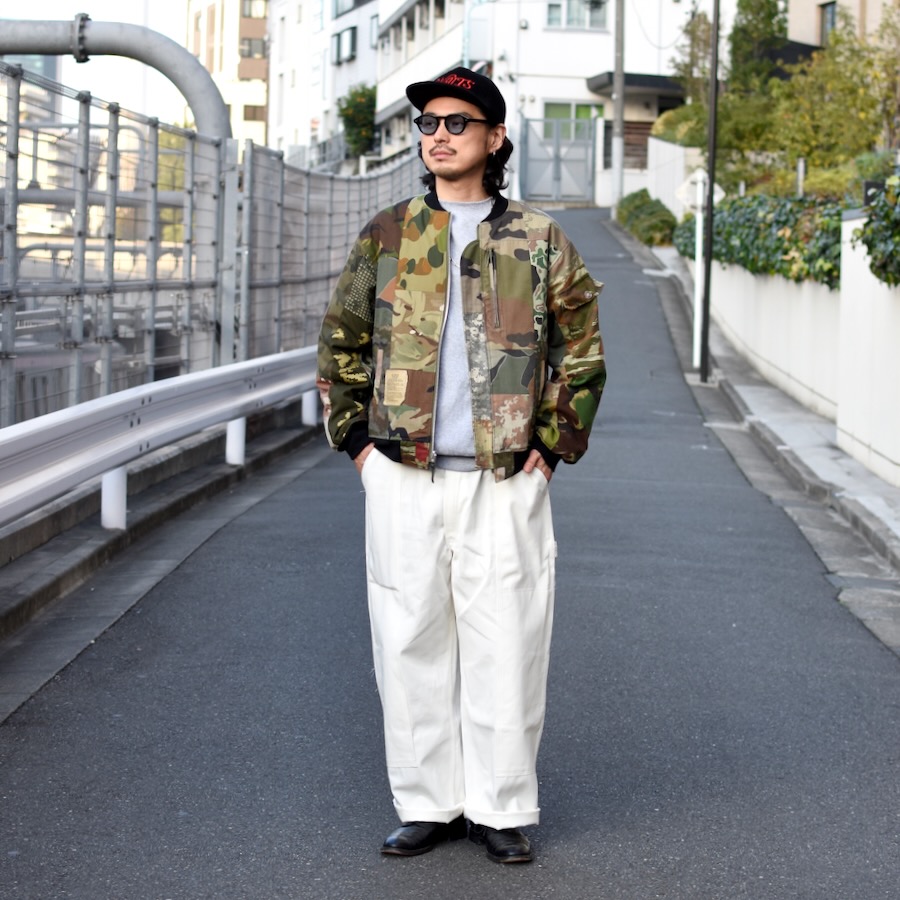 タカヤヒオキ ( TAKAYAHIOKI ) MILITARY REMAKE MA-1 JACKET